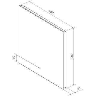 Зеркало с подсветкой Continent Trezhe ЗЛП397 с бесконтактным сенсором 100см